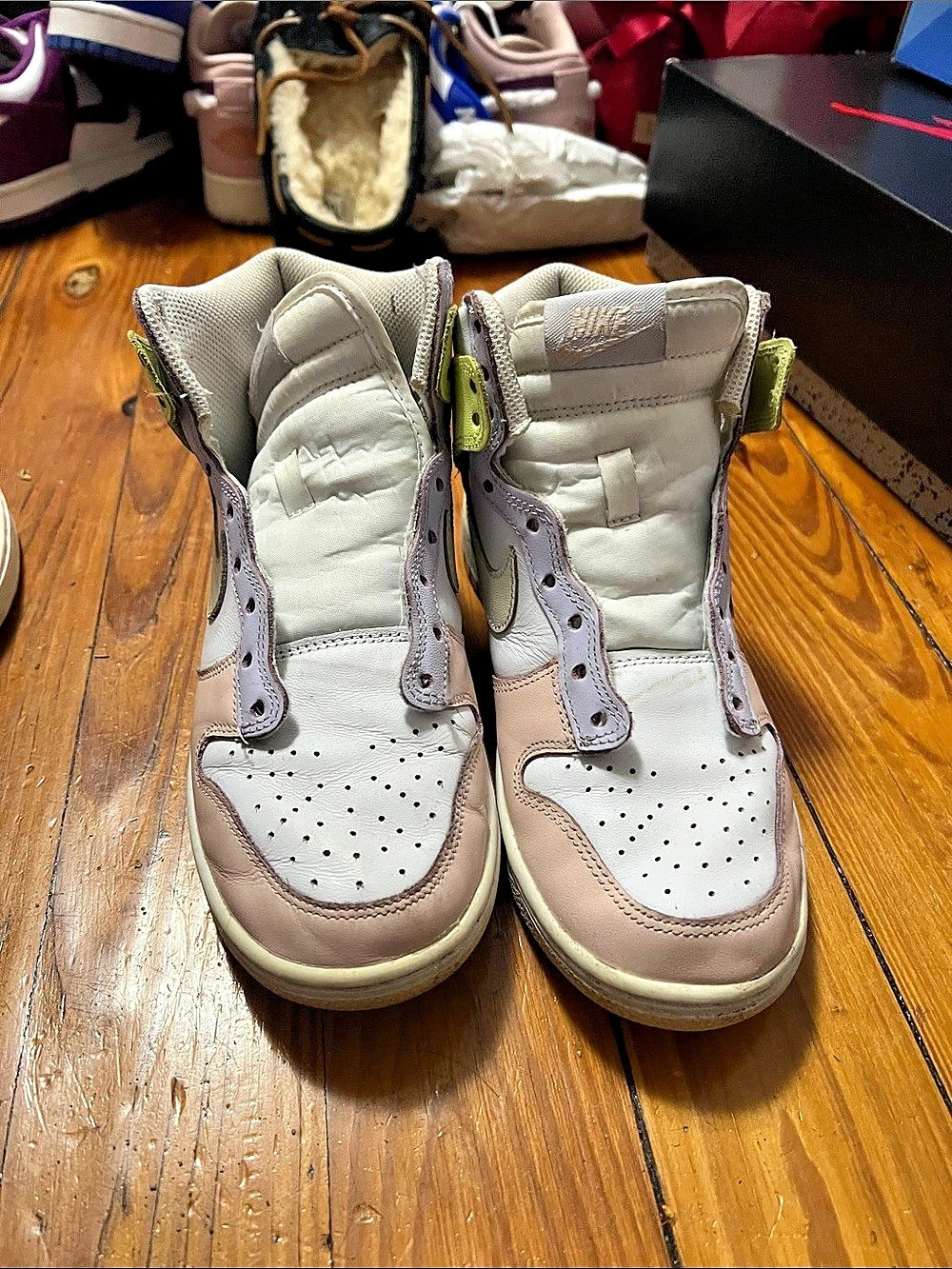 Nike Dunk High Up Pastels (Cashmere / Green Noise - Pale Coral) Up Pastels